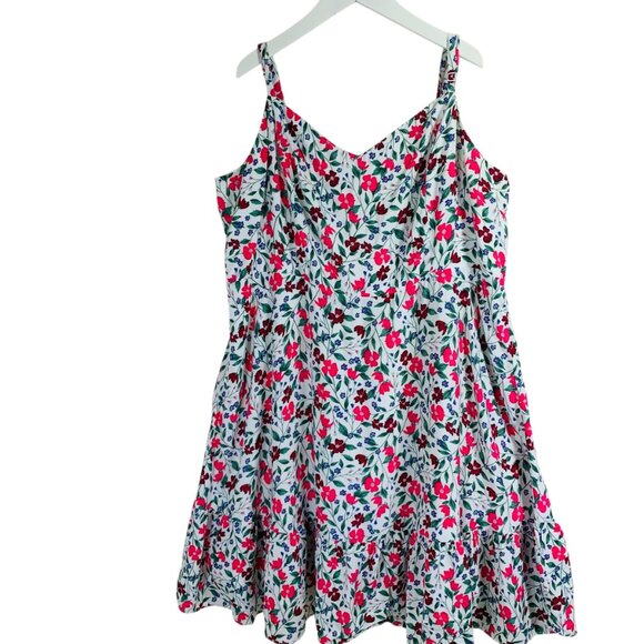 Old Navy White Floral print sleeveless Dress full figure SZ XXL tall Old Navy - Picture 3 of 15